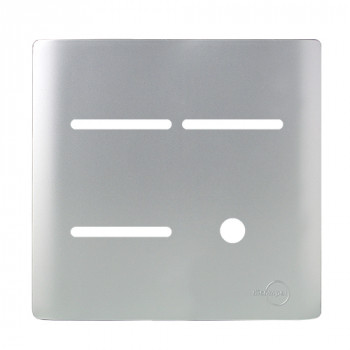 Placa p/ 3 Interruptores + Furo 4x4 - Novara Prata Placa p/ 3 Interruptores + Furo 4x4 - Novara Prata